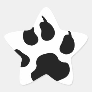 Hundetatze Stern-Aufkleber