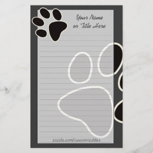 Hundetatzen-Briefpapier Briefpapier
