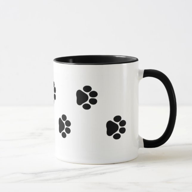Hundetatzen-Druck-Tasse 15 Unze Tasse (Rechts)
