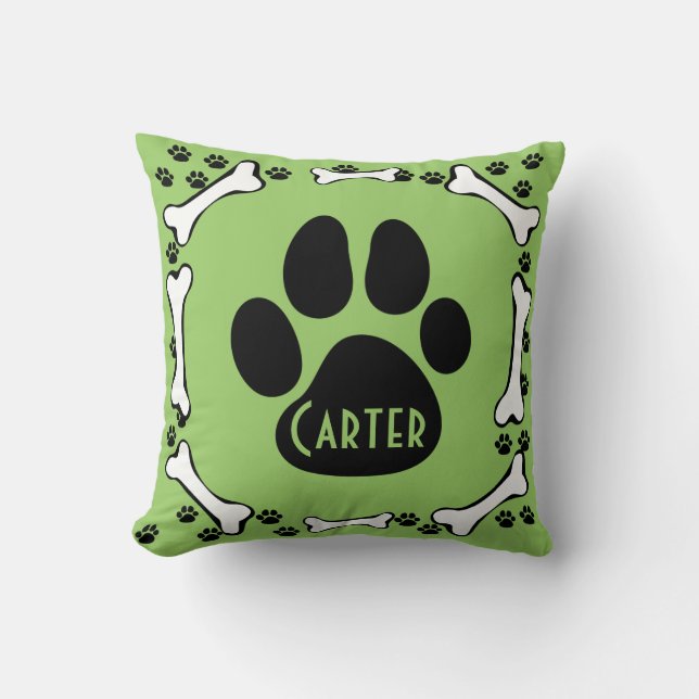 Hundetatzen-und Hundeknochen-Kissen Kissen (Vorderseite)