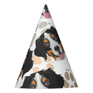 Hundetatzenmuster Bernese Gebirgshund Partyhütchen