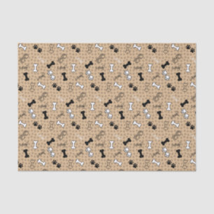 Hundethema-Tatzen-Druck Seidenpapier