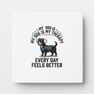 Hundetherapie-Shirt Vintage graviertes Hunde-Liebh Fotoplatte