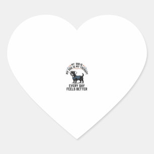 Hundetherapie-Shirt Vintage graviertes Hunde-Liebh Herz-Aufkleber