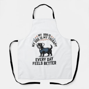 Hundetherapie-Shirt Vintage graviertes Hunde-Liebh Schürze