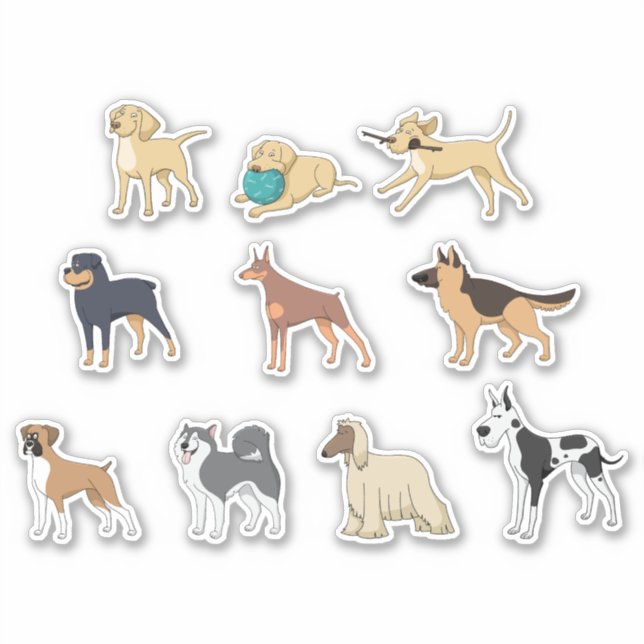 Hundetier Aufkleber (Vorderseite)