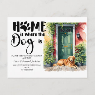 Hundetier ist umgezogen! neue Adressenankündigung Ankündigungspostkarte