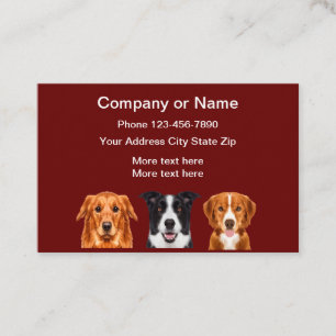 Hundetierdienst-Thema Visitenkarte