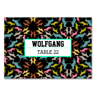 Hundetischkarten Tischnummer