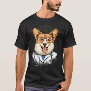Hundetor Pembroke Welsh Corgi Tierarzt Doktor Chir T-Shirt
