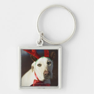 Hundetragende Rengeweihe Schlüsselanhänger