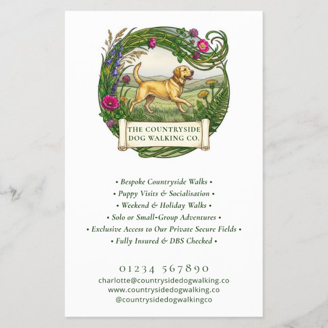 Hundetrainer Flyer Labrador Logo (Vorne)