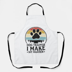 Hundetrainer I Bring Sit Happen Vintage Pfote Shir Schürze