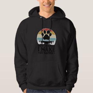 Hundetrainer I Lass Sitzen Geschehen Vintage Pfote Hoodie