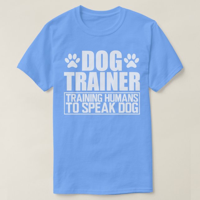 Hundetrainer Menschen trainieren Hund mit T-Shirt (Design vorne)