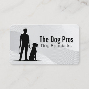 Hundetrainer mit seinem Haustier Visitenkarte