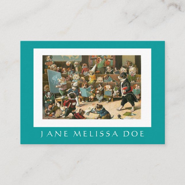 Hundetrainer oder -tutor - doppelseitig visitenkarte (Vorderseite)