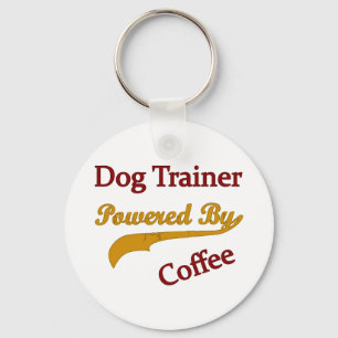 Hundetrainer Powred durch Kaffee Schlüsselanhänger