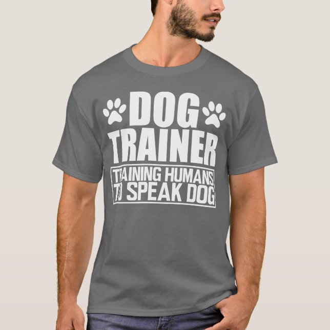 Hundetrainer trainieren Menschen, Hundejungen Retr T-Shirt (Vorderseite)