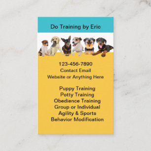Hundetraining-Kurse & Dienstleistungen Visitenkarte