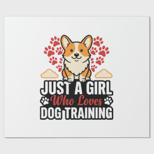 Hundetraining Mädchen Corgi Vintage Vector Shirt D Geschenkpapier