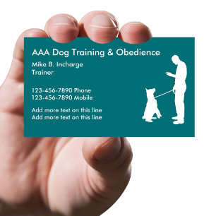 Hundetraining und Gehorsam Visitenkarte