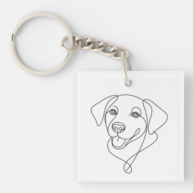 Hundeumriss Schlüsselanhänger (Vorderseite)