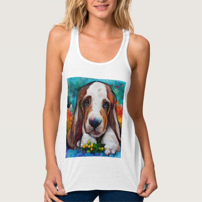 Hundevibes nur niedliche Hundeweibentrickfilme Tank Top (Vorderseite)