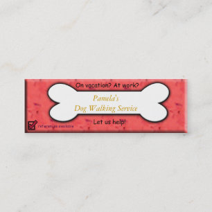 Hundewanderer Mini Visitenkarte