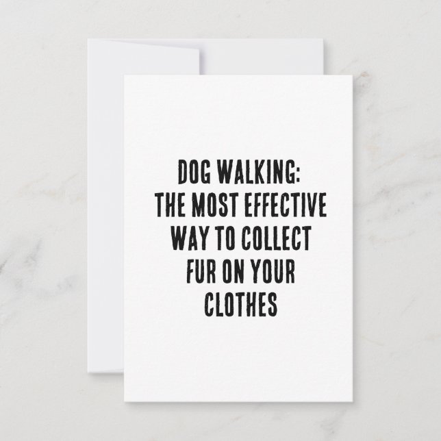 Hundewandern: Die effektivste Methode, Pelz zu sam Dankeskarte (Vorderseite)