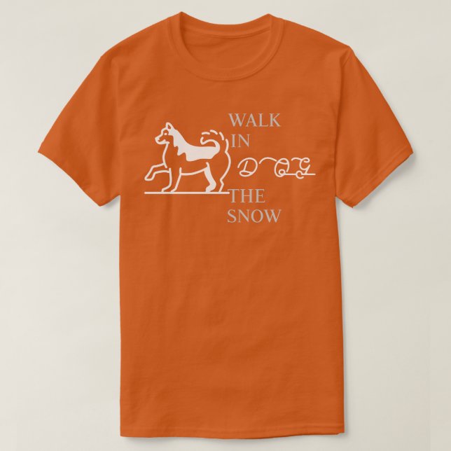 Hundewanderung im Schnee T-Shirt (Design vorne)