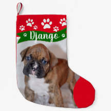 Hundeweihnachtsfeste Strümpfe - Personalisiertes F