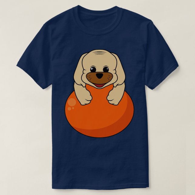 Hundewelpen mit Ballon T-Shirt (Design vorne)