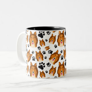 Hundewelpen-Tatzen die Zweifarbige Tasse