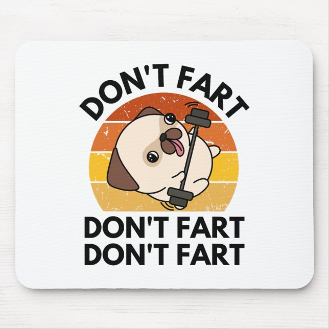 Hundewitz Fitness Gym Workout Gewichtheben Mousepad (Vorne)