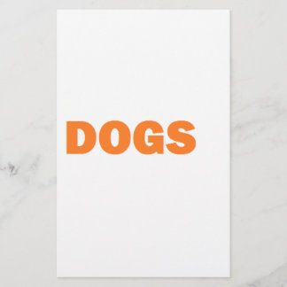 HUNDEWort in Gelb Briefpapier