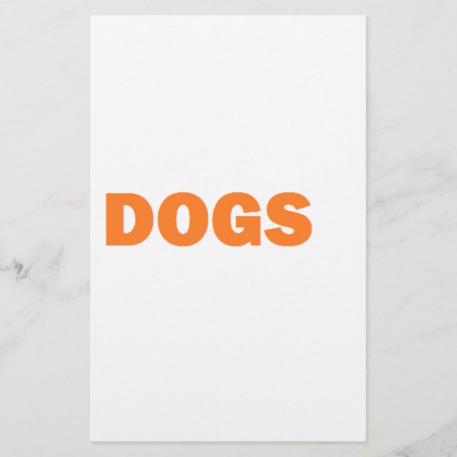 HUNDEWort in Gelb Briefpapier (Vorderseite)