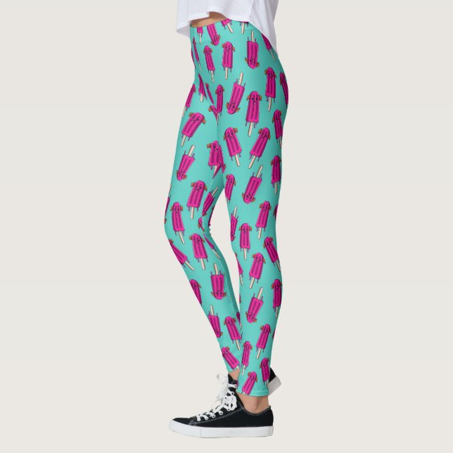 Hundewortspiel-Illustration Pupsicle Muster-| Leggings (Links)