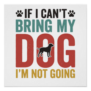 Hundezitat Vintage Vektor Wenn ich meinen Hund nic Poster