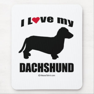 "HUNDEzucht" - DACHSUND - "ICH LIEBE MEIN DACHSUND Mousepad
