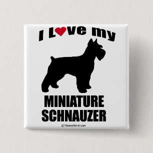 "HUNDEzucht" - MINIATURSCHNAUZER - "ICH LIEBE Button