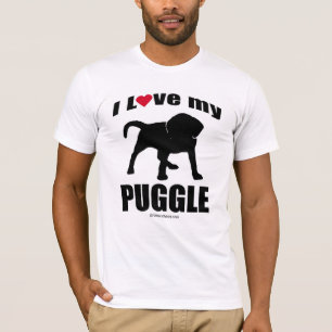 "HUNDEzucht" - PUGGLE - "ICH LIEBE MEINE PUGGLE " T-Shirt