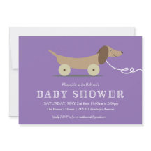 Hundezug-Spielzeug-Babyparty-Einladung