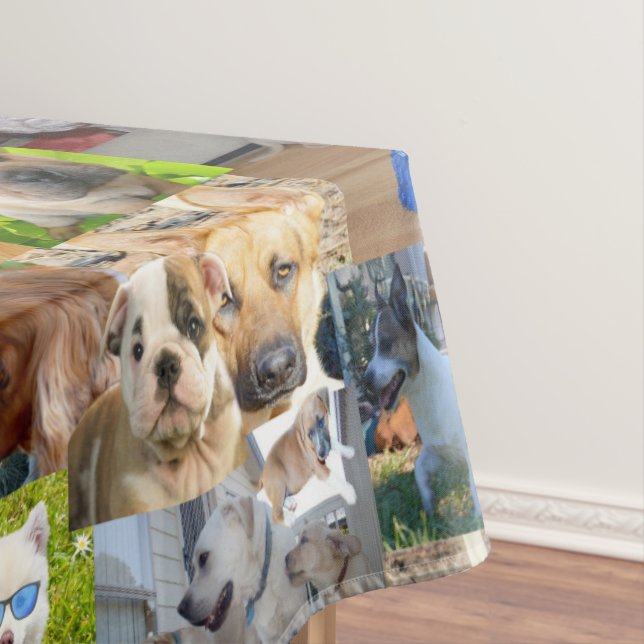 Hundfoto Collage, Tablecloth Tischdecke (Beispiel)