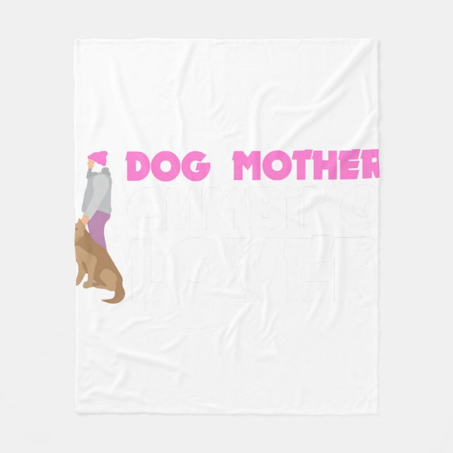 Hundmutter Klettern Lover Fleecedecke (Vorderseite)