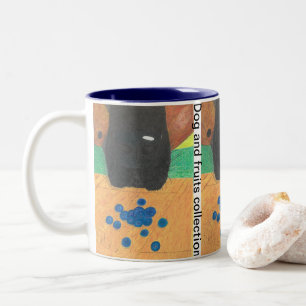 Hundnase und Blaubeere Zweifarbige Tasse