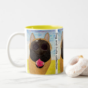 Hundnase und Himbeere Zweifarbiges Kaffeetasse