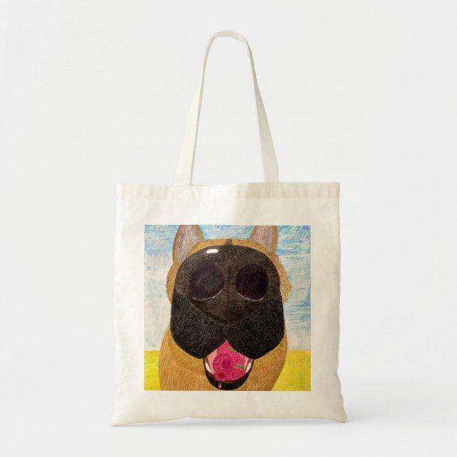 Hundnase und Himbeertasche Tragetasche (Vorne)