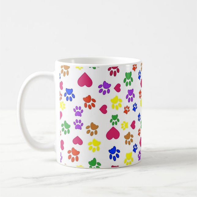Hundpfähle und Herz, Kaffeetasse (Links)