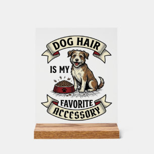 Hundshaar-Shirt Vintage Gravur Lustiger Hunde-Lieb Acrylschild